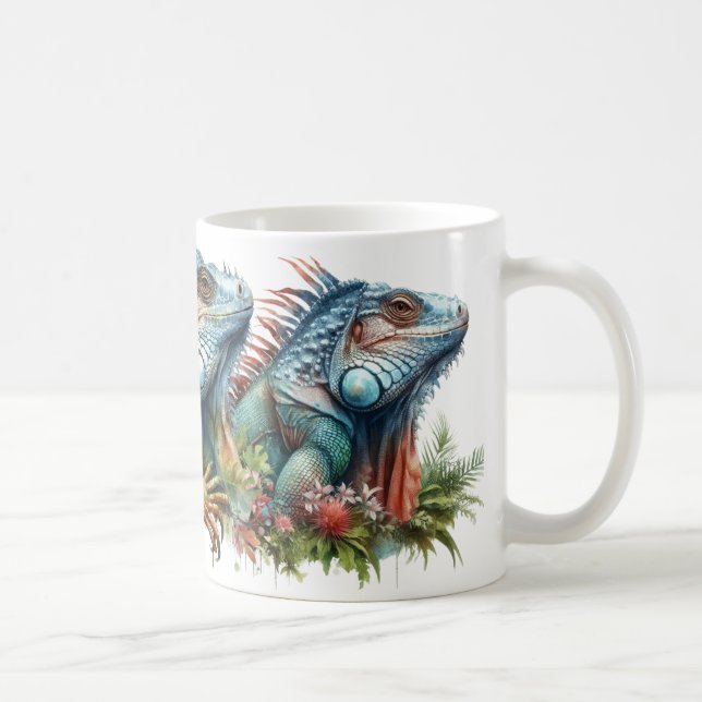 Mystic Iguanas: A Journey Through Enchanted Realms Coffee Mug (Right)