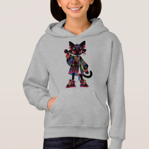 Mystic Kawaii Cat – Colourful Tribal Spirit Tee