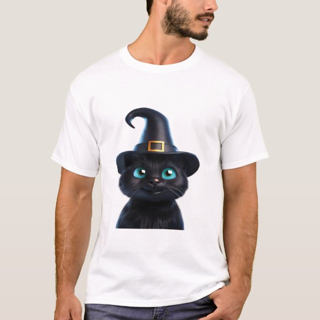 Mystic Kitty  Halloween Cat Classic T-Shirt (Front)