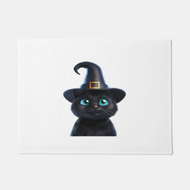 Mystic Kitty – Halloween Cat Classic T-Shirt Doormat (Front)