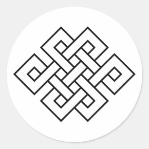 Mystic Knot - B&W 1 Classic Round Sticker