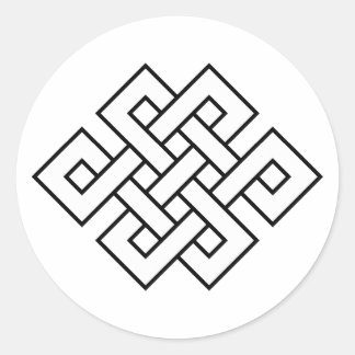 Mystic Knot - B&W 1 Classic Round Sticker