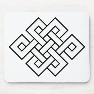 Mystic Knot - B&W 1 Mouse Mat