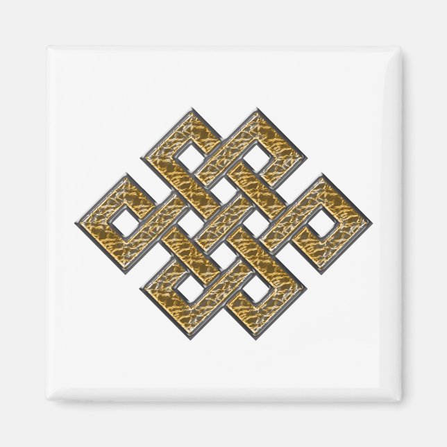 Mystic Knot - Silver & Gold 2 Magnet (Front)