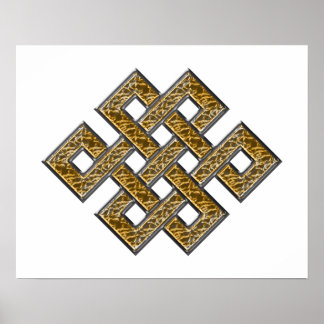 Mystic Knot - Silver & Gold 2 Poster