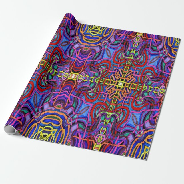 Mystic Lattice Wrap Wrapping Paper (Unrolled)