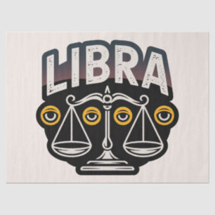 Mystic Libra Zodiac Emblem Tissue Paper