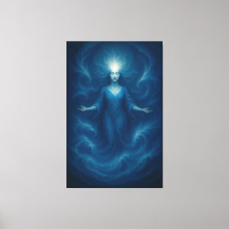 Mystic Light Goddess – Ethereal Divine Energy Art Canvas Print