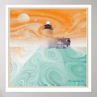Mystic Lighthouse Poster