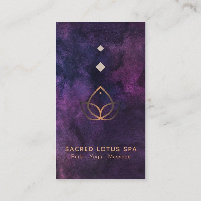 *~* Mystic Lotus Sacred Geometry Alchemy Shaman Business Card (Front)