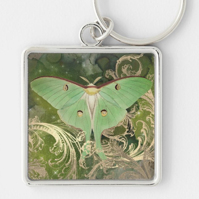 Mystic Luna Moth Key Ring (Front)