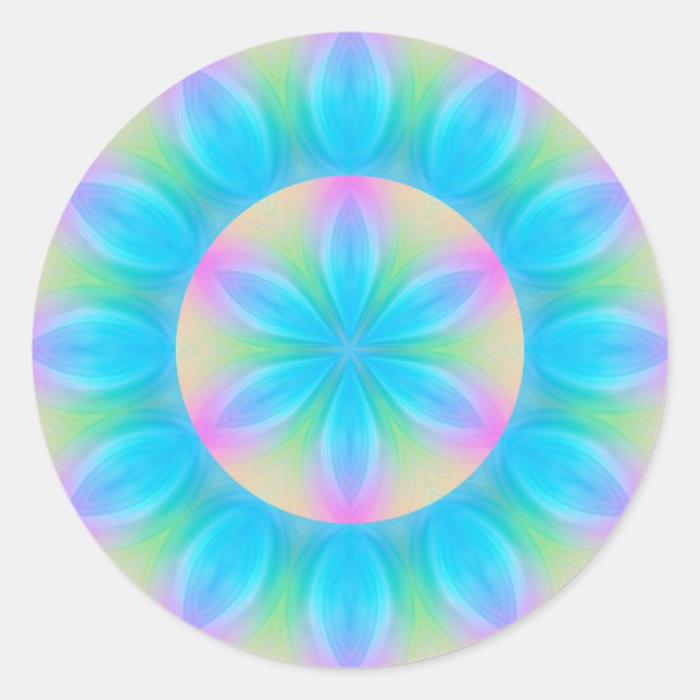 Mystic mandala symbol classic round sticker (Front)