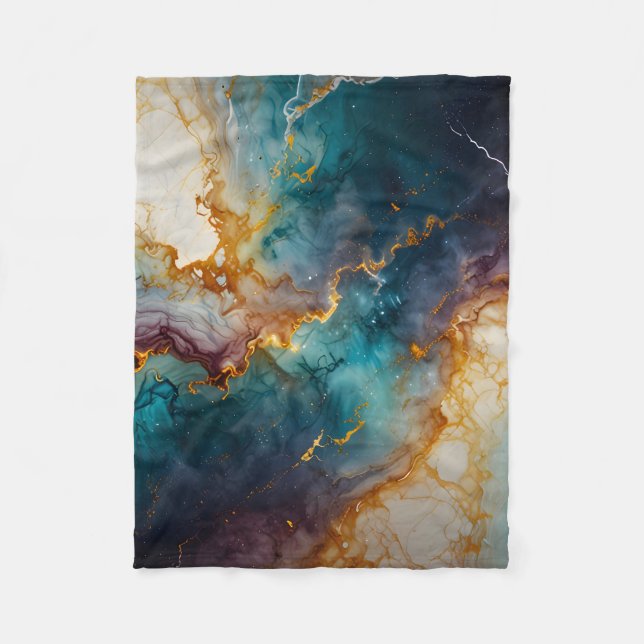 Mystic Marble Fleece Blanket (Front)