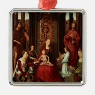 Mystic Marriage of St. Catherine and Other Saints Metal Tree Decoration