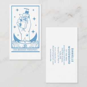 Mystic Massage Therapist Blue Business Card
