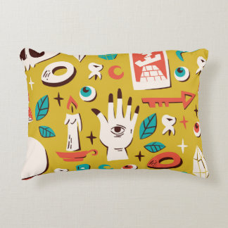 Mystic Melange: Occult Seamless Elements Decorative Cushion