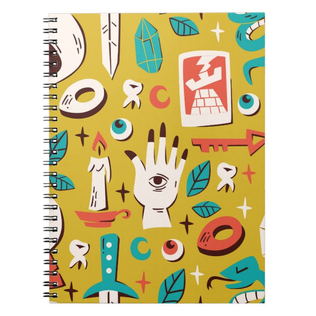 Mystic Melange: Occult Seamless Elements Notebook (Front)