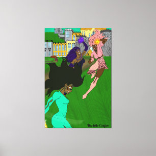 Mystic Melanin Warriors Canvas Print
