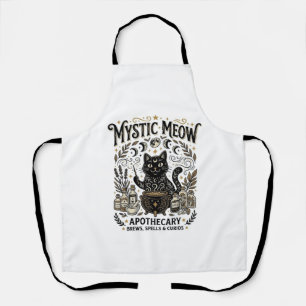 Mystic Meow Cat Witchy Mystic Apothecary Cat Vinta Apron