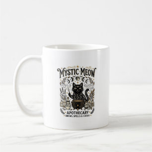 Mystic Meow Cat Witchy Mystic Apothecary Cat Vinta Coffee Mug