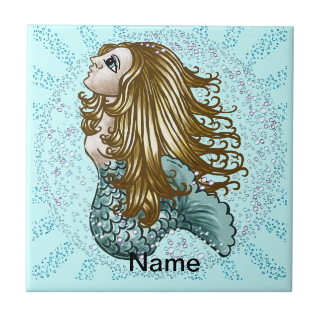 Mystic Mermaid Bubbles Tile (Front)
