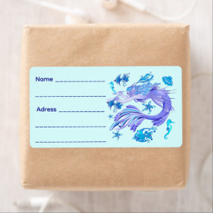 Mystic Mermaid Fairy Purple Creature Ceramic Tile
