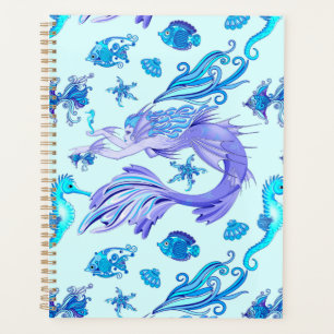Mystic Mermaid Fairy Purple Creature Ceramic Tile Planner