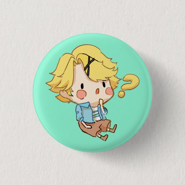 Mystic Messenger : Confused Yoosung Button (Front)