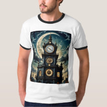 Mystic Midnight Clock Tower T Shirt