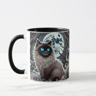 Mystic Moon Cat - Enchanted Black Cat mug