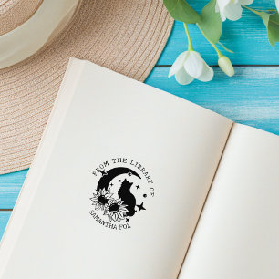Mystic Moon Cat From the Library Of Rubber Stamp