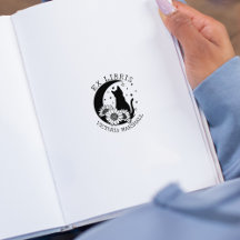 Mystic Moon Cat with Sunflowers, Ex Libris Book