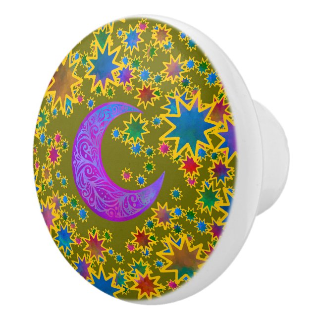 Mystic Moon Harvest Ceramic Knob (Right)