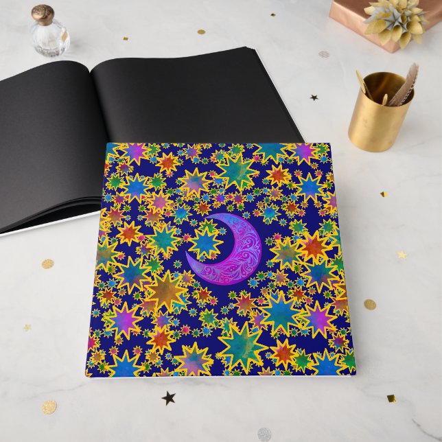 Mystic Moon Night Guest Book (Front Open)