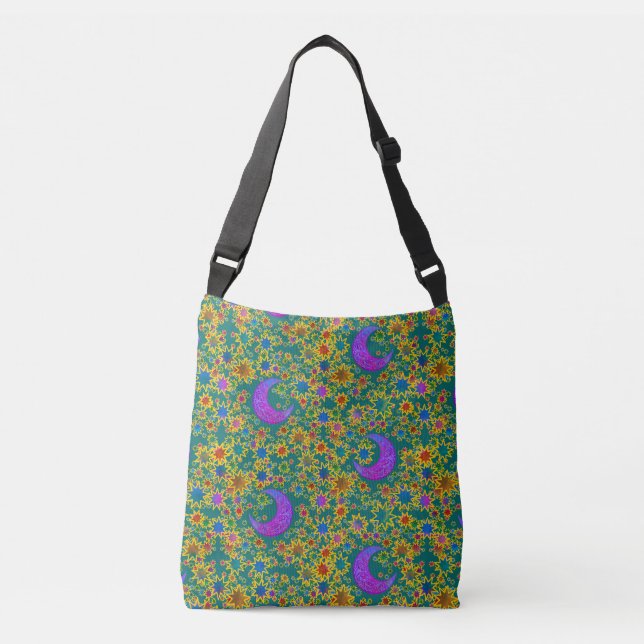 Mystic Moon Twilight Crossbody Bag (Front)