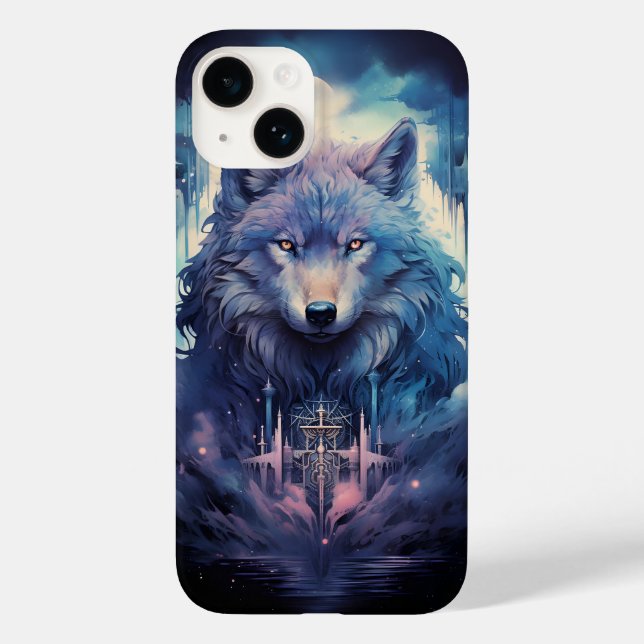 Mystic Moon Wolf Guardian Case-Mate iPhone Case (Back)