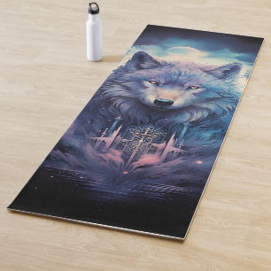 Mystic Moon Wolf Guardian Yoga Mat