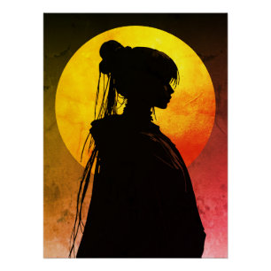 Mystic Moonlight Silhouette – Elegant Anime Poster