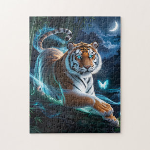 Mystic Moonlight Tiger Jigsaw Puzzle