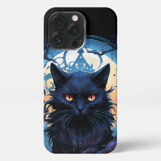 Mystic Moonlit Feline iPhone 13 Pro Case