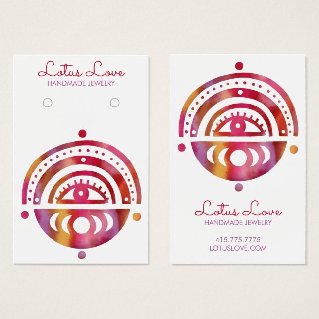 Mystic Moons Earring Necklace Jewellery Display Ca (Front & Back)