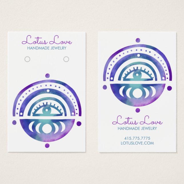 Mystic Moons Earring Necklace Jewellery Display Ca (Front & Back)