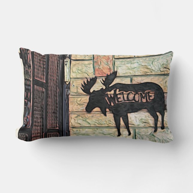 Mystic Moose Lumbar Cushion (Front)