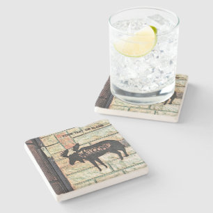 Mystic Moose Stone Coaster
