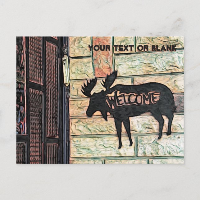 Mystic Moose - Tzfat Holiday Postcard (Front)