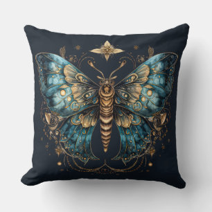 Mystic Moth – Enchanted Moon Throw Pillow