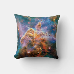 Mystic Mountain Carina Nebula Hubble Space Photo Cushion