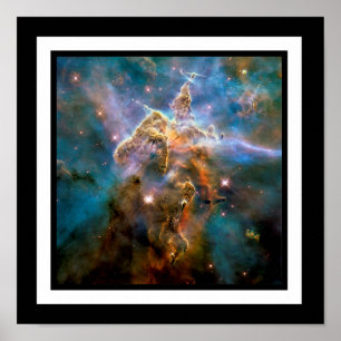 Mystic Mountain Carina Nebula Hubble Space Photo Poster