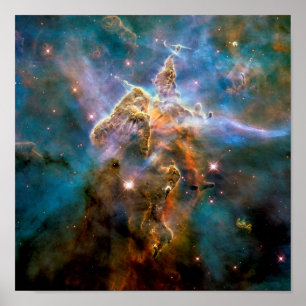 Mystic Mountain Carina Nebula Hubble Space Photo Poster