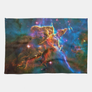 Mystic Mountain, Carina Nebula outer space picture Tea Towel
